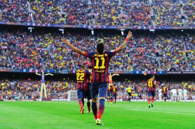 Neymar scored his first goal in El Clasico back in 2013